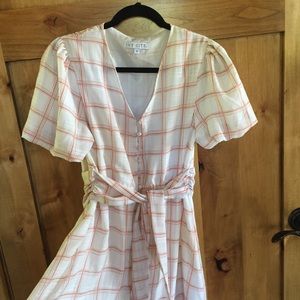 Orange and white plaid ivy city dress